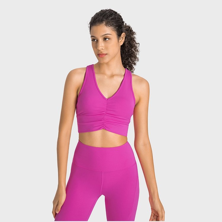 Womens Sports Bra Sports Bra Casual Plain RibKnit Tank Tops