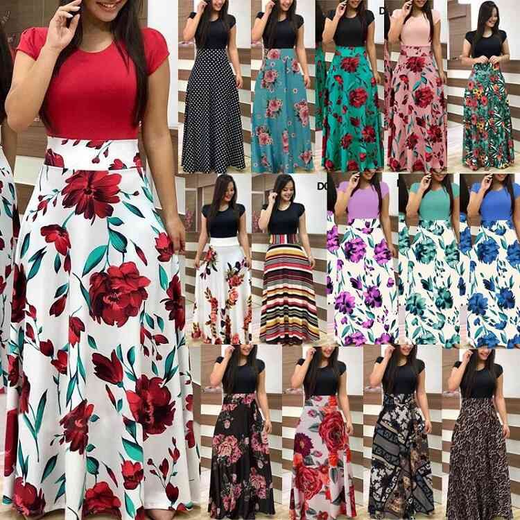 Pattern Play Floral Print Maxi Dress main image 0