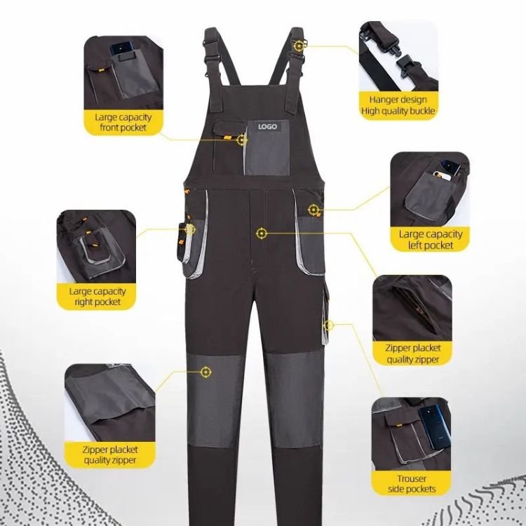 thumbnail image 2 of Long Sleeve Boilersuit Overalls Safety Coverall Working Coverall 2 of 14