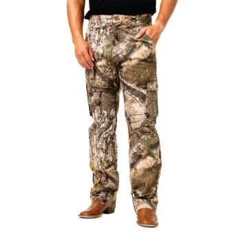 Eco-Friendly Hunting Pants – 100% Recycled Polyester | Reinforced Knees | Forest Camo Print | PFC-Free Waterproof